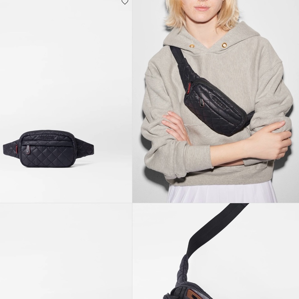 MZ Wallace Black Quilted Crossbody Bag